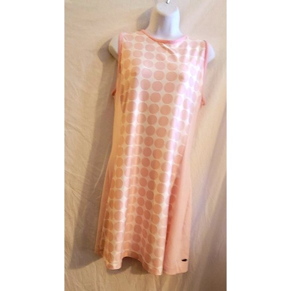 Adidas Blush Baby Pink Polka Dot Tennis Dress Size Large - Picture 3 of 4